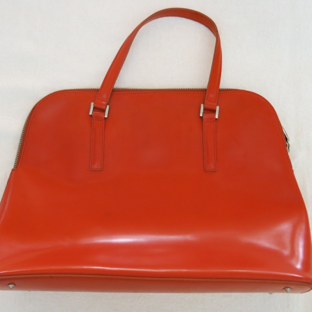 Furla Orange Leather Handbag/Satchel